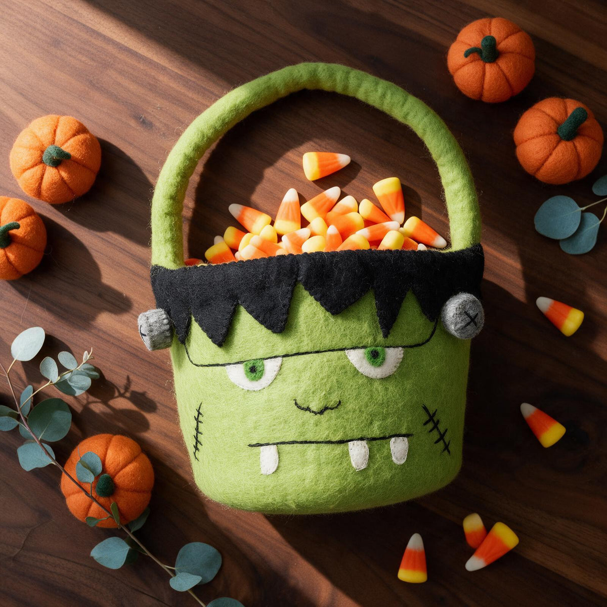 Felt Monster Halloween Bucket