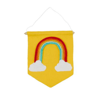 Felt Rainbow Banner Flag