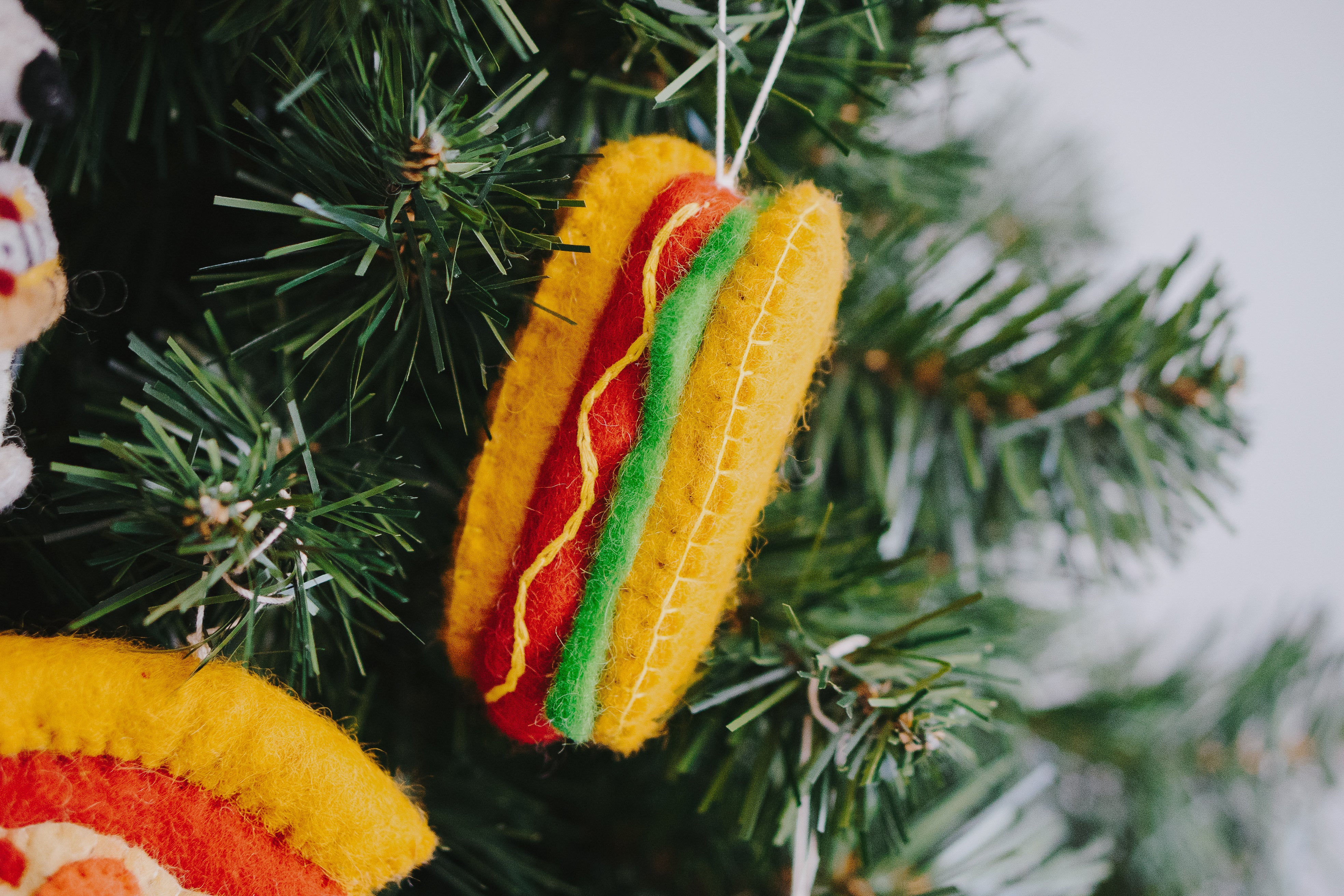 Felt Hot Dog Ornament