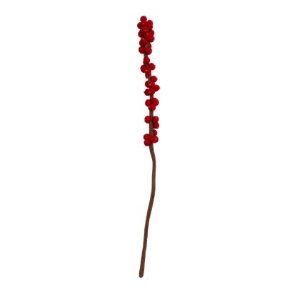 Felt Winterberry Ilex Stem