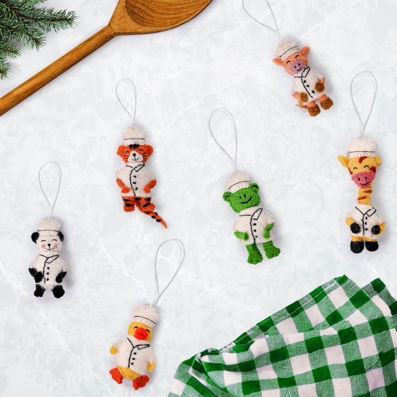 Felt Chef Friends Ornaments