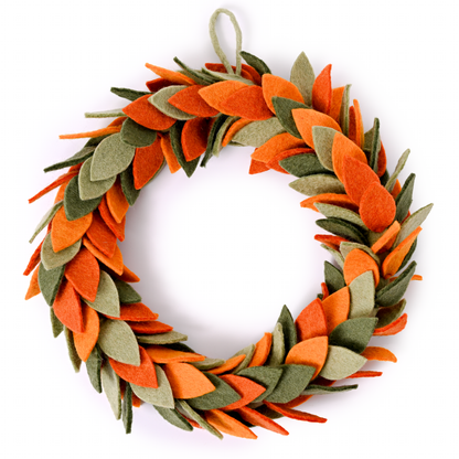 Felt Fall Foliage Wreath