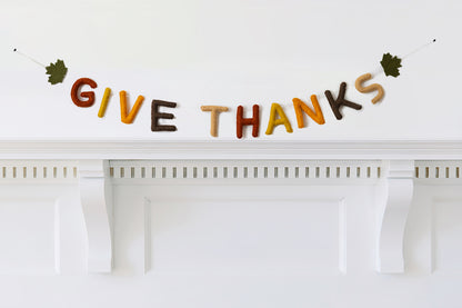 Felt Give Thanks Garland