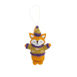 Felt Animals with Knit Sweater Ornaments