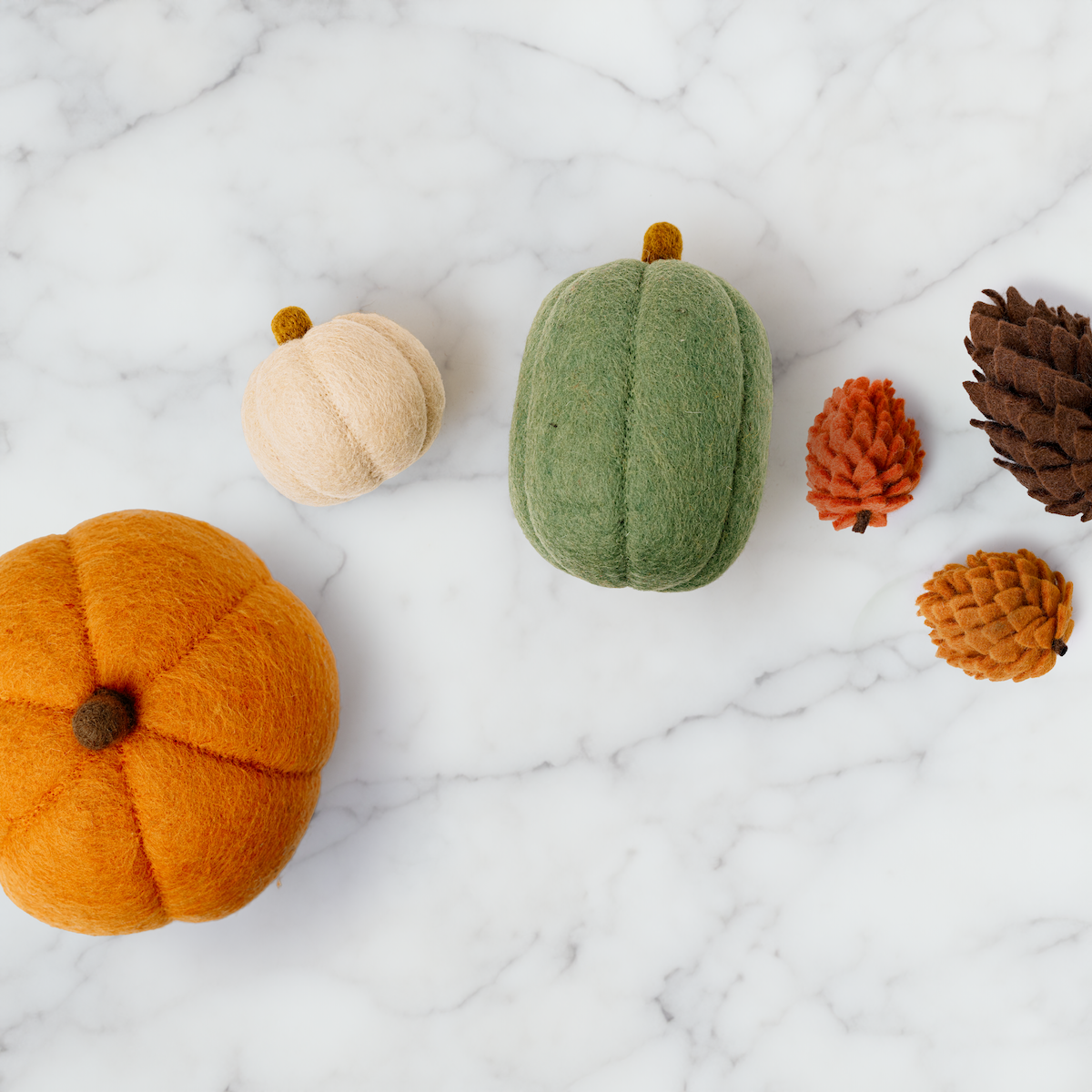 Felt Pumpkins Set of 3