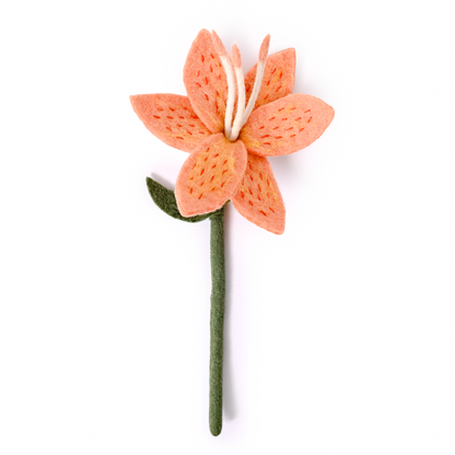 Felt Stargazer Lily Flower