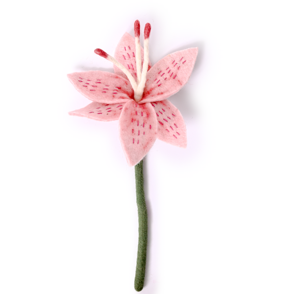 Felt Stargazer Lily Flower | Global Goods Partners Wholesale