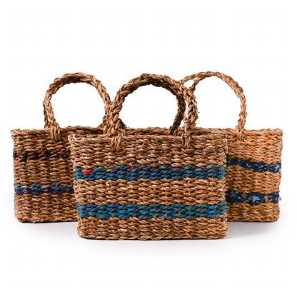 Recycled Sari Summer Basket