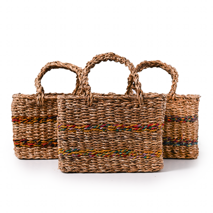 Recycled Sari Summer Basket