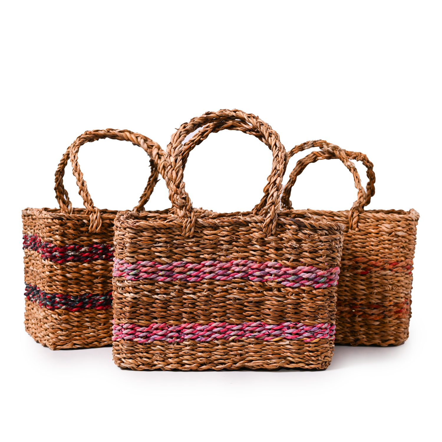 Recycled Sari Summer Basket