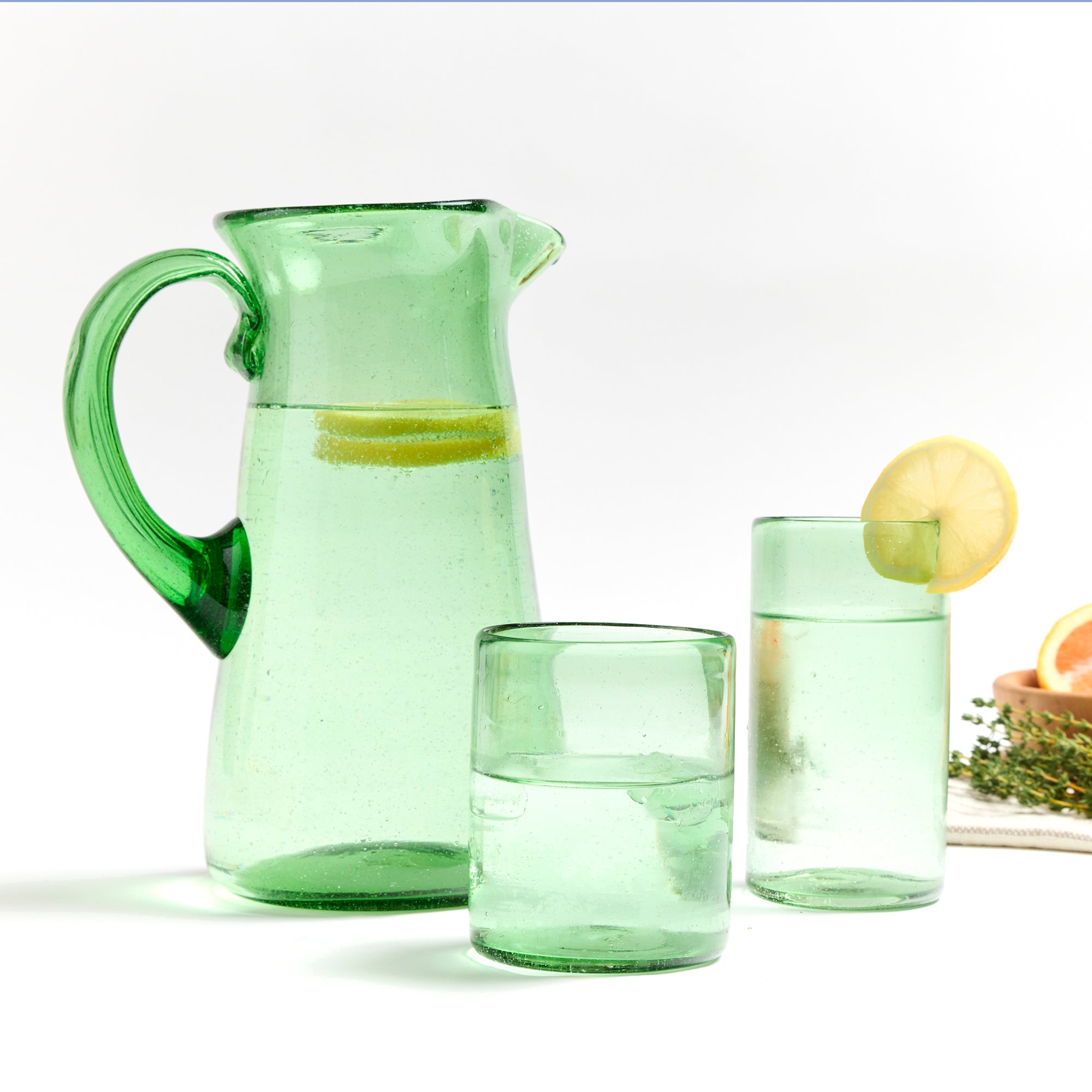 Verde Amiga Glass Pitcher