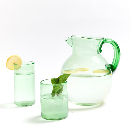 Verde Barriga Glass Pitcher