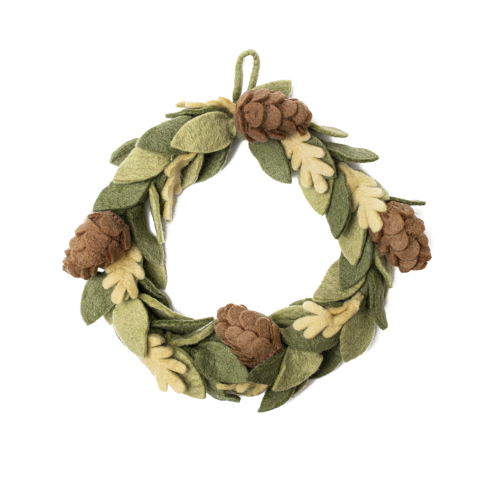 Felt Pinecone Wreath