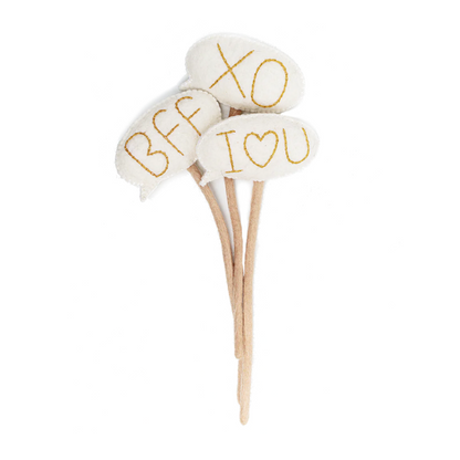 Felt Love Letter Stems - Set of 3