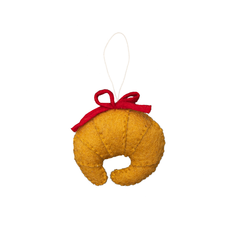 Felt Croissant Ornament