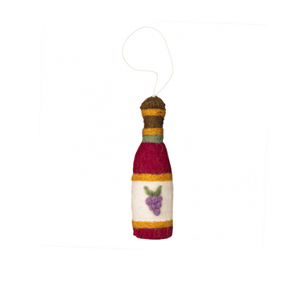Felt Wine Bottle Ornament