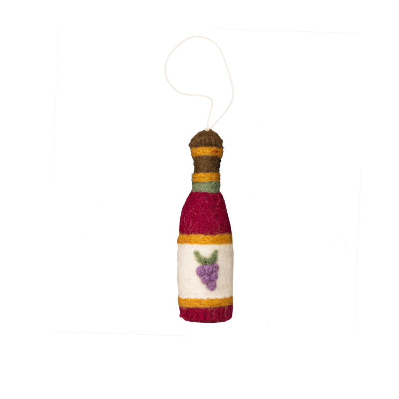 Felt Wine Bottle Ornament