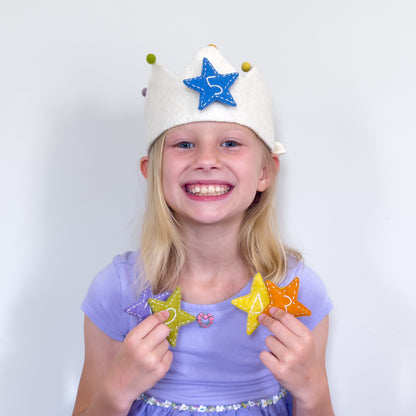 Felt Birthday Crown White