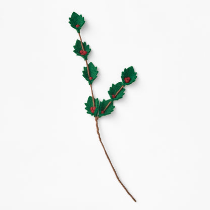 Felt Holly Branch