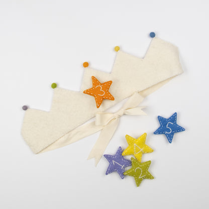 Felt Birthday Crown White