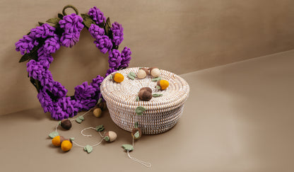Felt Lavender Wreath Purple