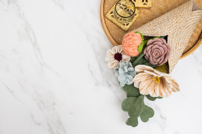 Felt Blooming Rose Light Stem