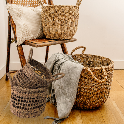 Open Weave Storage Basket Set of 2