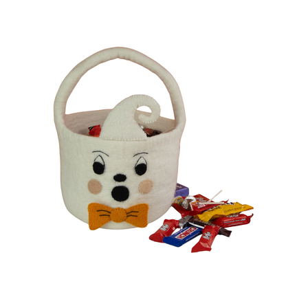 Felt Halloween Bucket Ghost