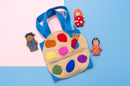 Felt Artist Puppet Bag