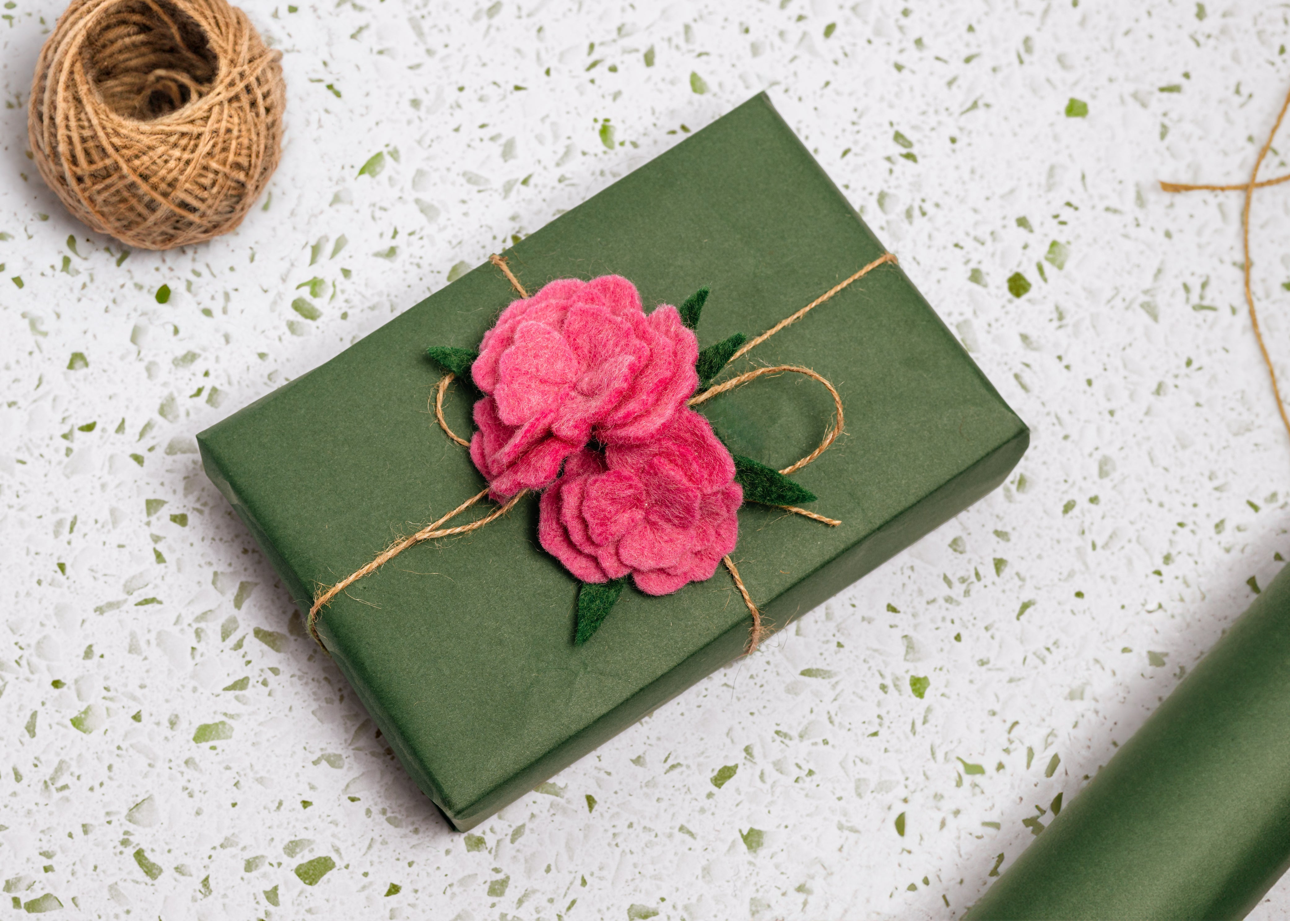 Felt Carnation Wire Gift Wrap