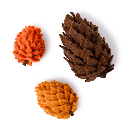 Felt Pinecones, Set of 3