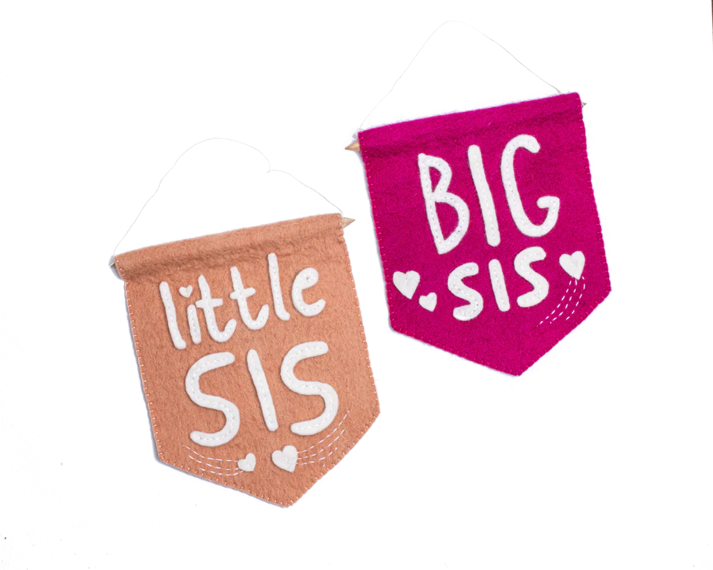 Felt Little Sis Banner Flag