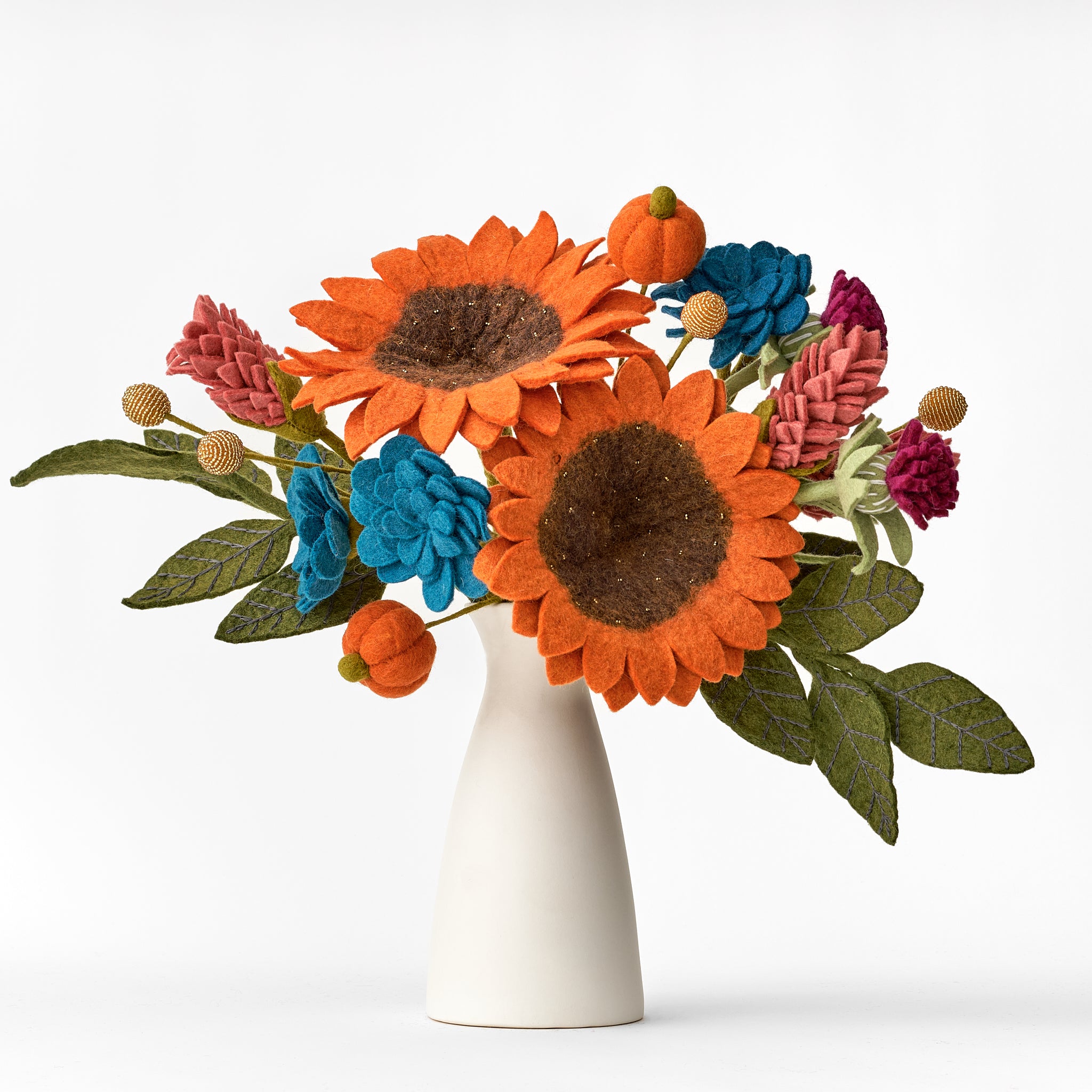 Felt Pumpkin Accent Stem