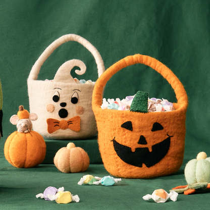 Felt Halloween Bucket Jack-o'-lantern