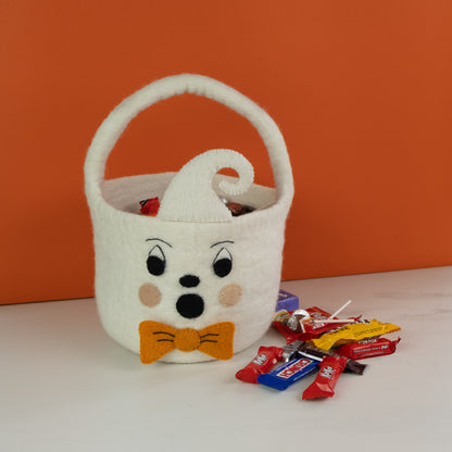 Felt Halloween Bucket Ghost