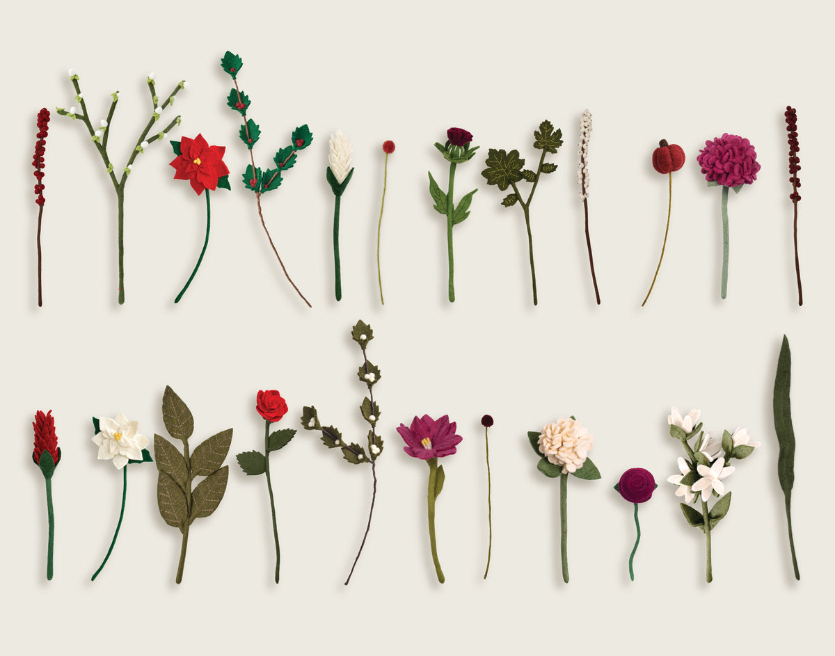 Winter Felt Flower Starter Pack