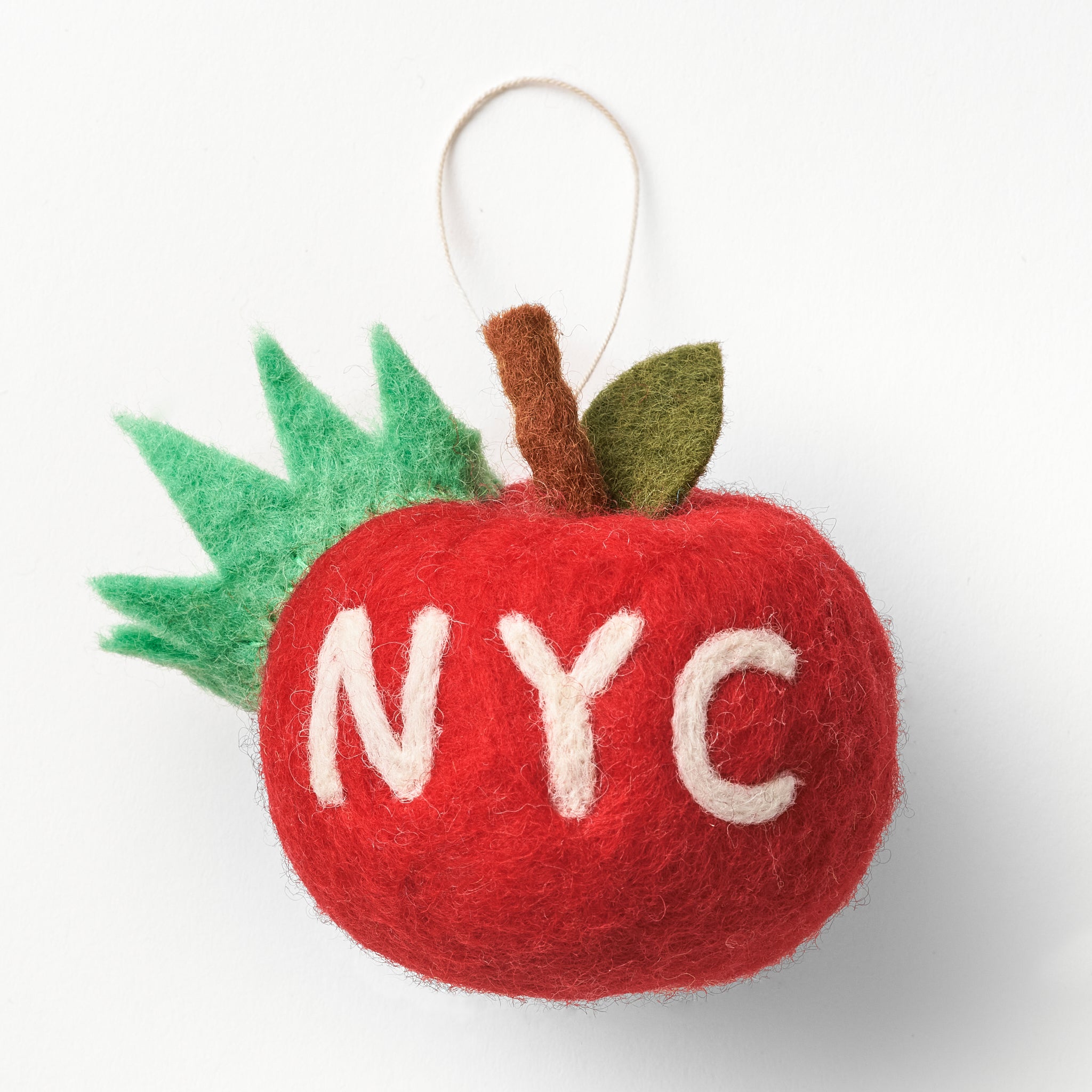 Felt "Big Apple" Ornament