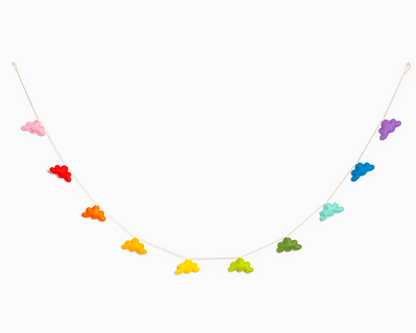 Felt Cloud Garland Grey & White