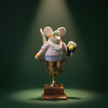 Felt Pickle Ball Mouse Ornament