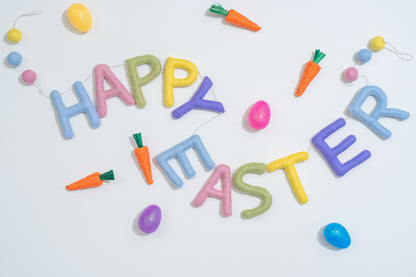 Felt Happy Easter Garland