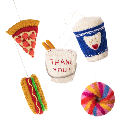 NYC Food Ornament Set