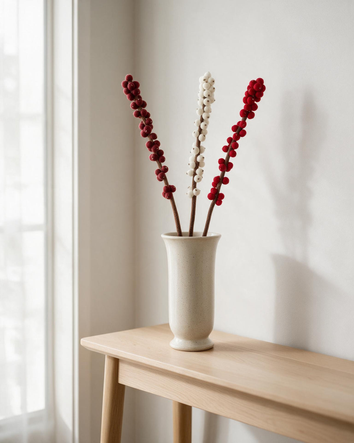 Felt Winterberry Ilex Stem