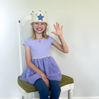 Felt Birthday Crown White