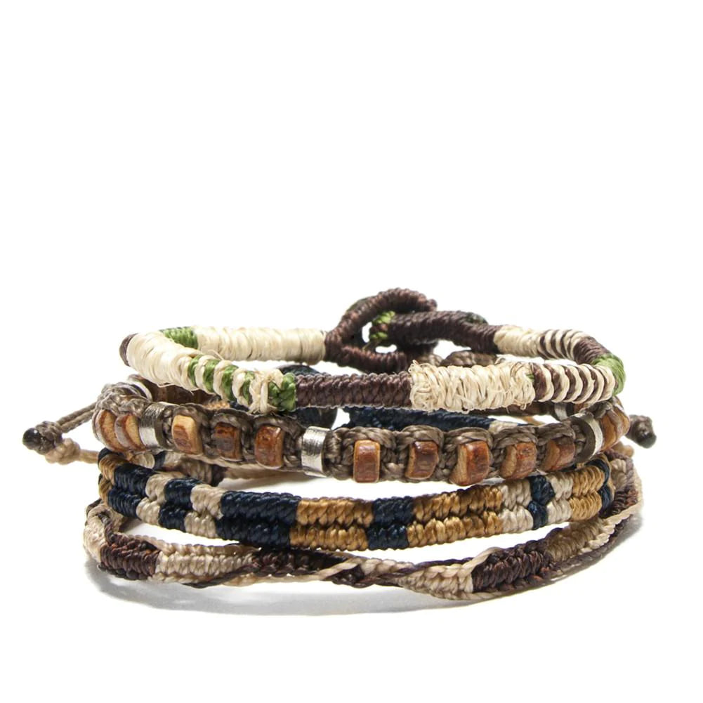 Earth Bracelets, set of 4