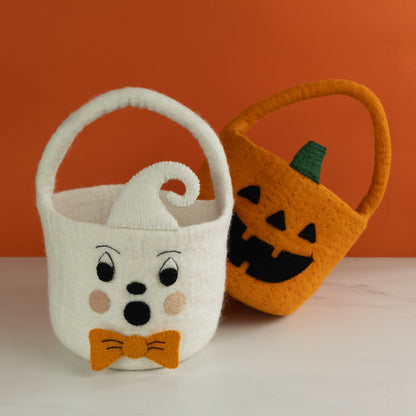 Felt Halloween Bucket Ghost