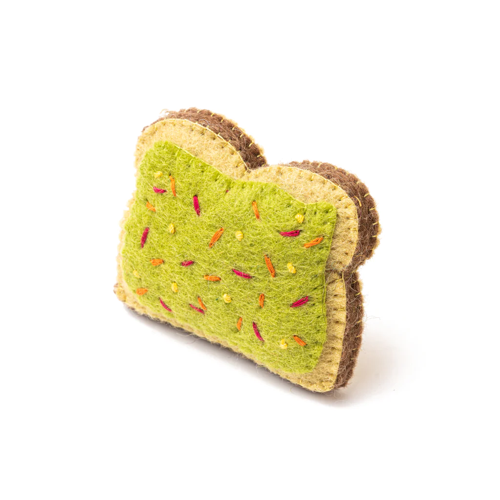 Felt Avocado Toast Ornament