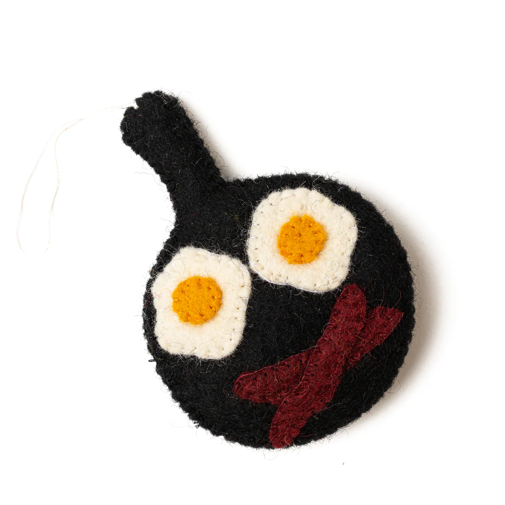 Felt Bacon & Eggs Ornament