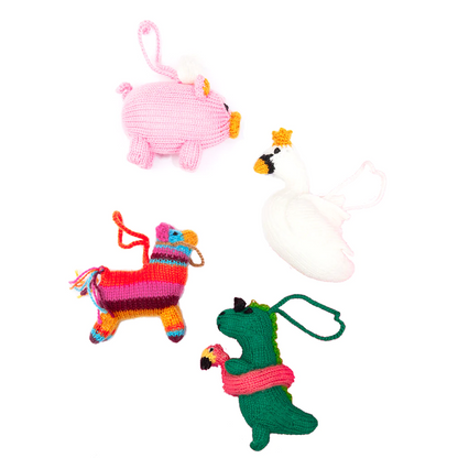 Party Animal Knit Ornaments