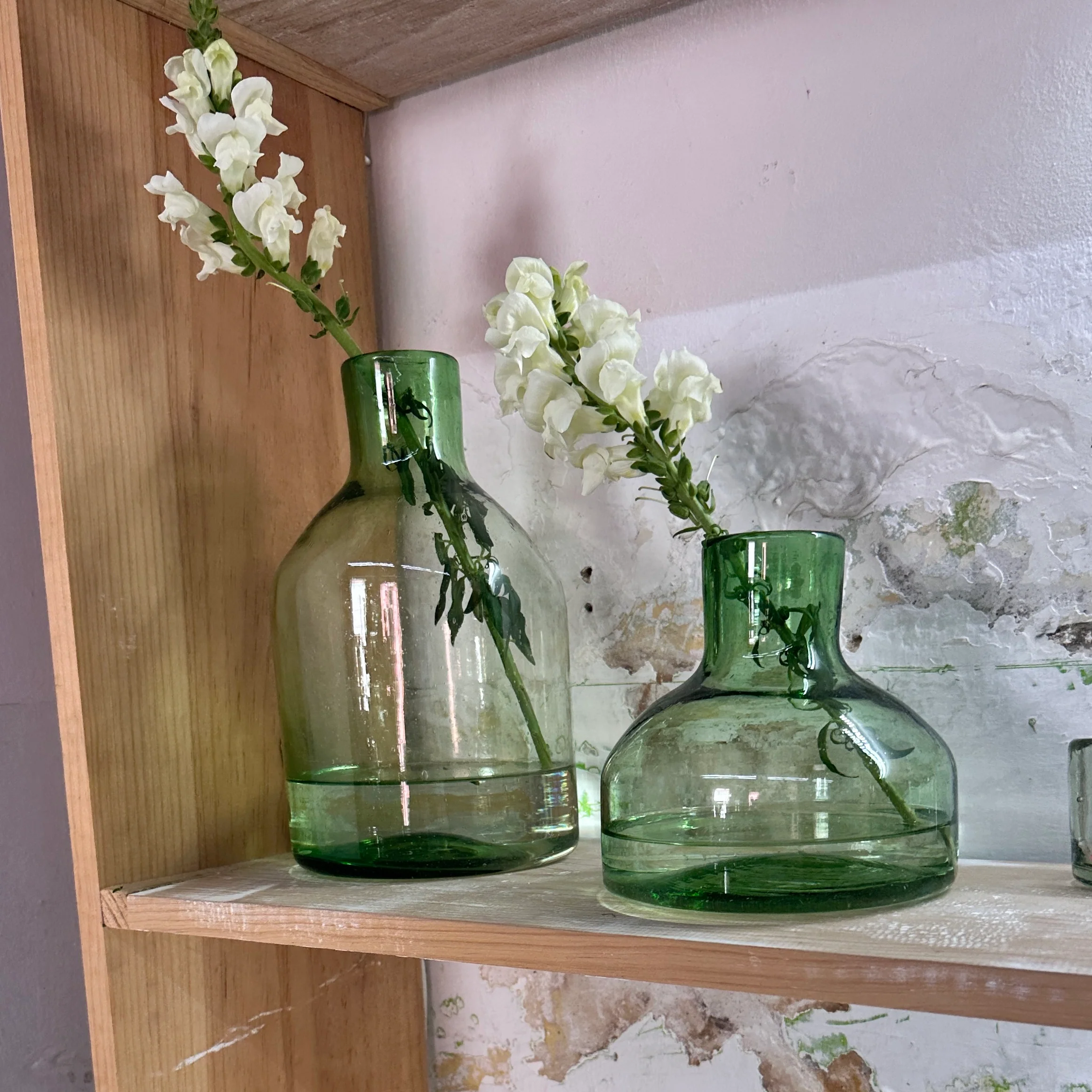 Verde Short Glass Vase