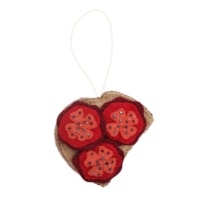 Felt Tomato Toast Ornament